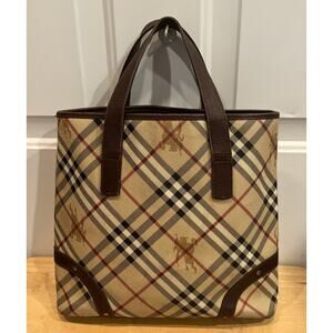 BURBERRY AUTHENTIC Nova check+ horse pattern, vintage purse handbag